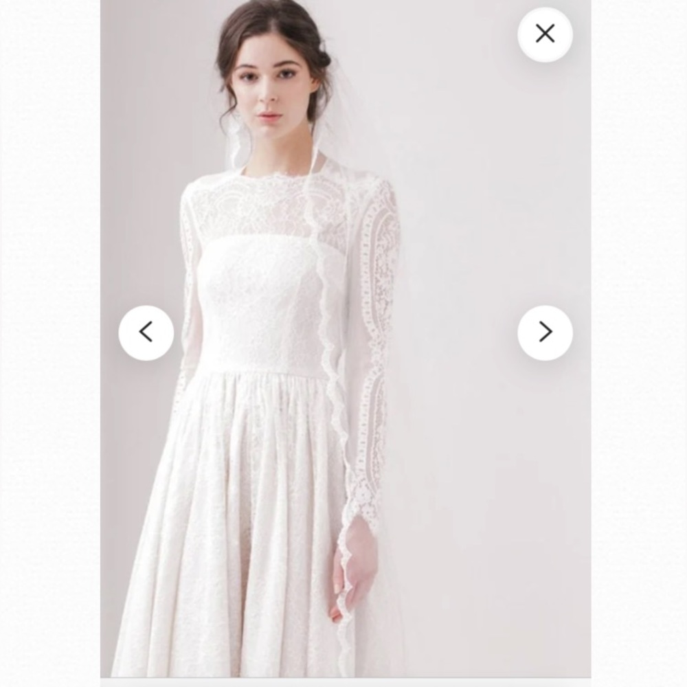 Britten Weddings Ada lace trim veil NWT ballet length
